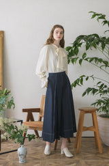 made in Japan tuck denim skirt