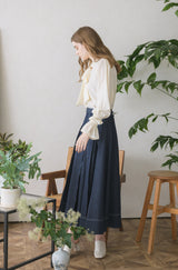 made in Japan tuck denim skirt