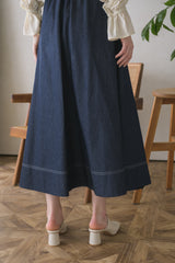 made in Japan tuck denim skirt