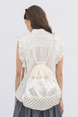 polka dot lace frill knapsack