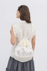 polka dot lace frill knapsack