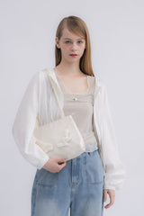 angel satin shoulder bag