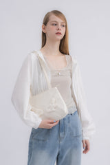 angel satin shoulder bag