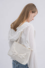 angel satin shoulder bag
