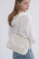 angel satin shoulder bag