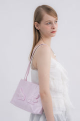 angel satin shoulder bag