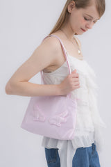 angel satin shoulder bag