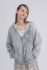 heart frill hoodie