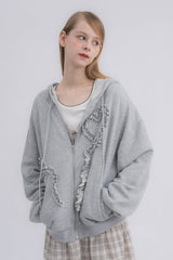 heart frill hoodie