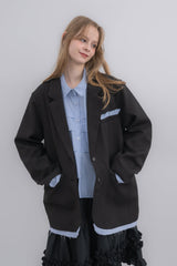 oversized layered jacket