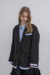 oversized layered jacket