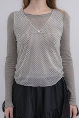 sheer dot tank top