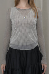 sheer dot tank top