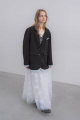 volume tulle butterfly dot skirt