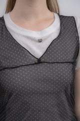 sheer dot tank top