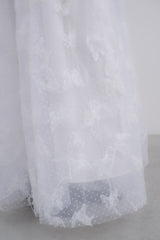 volume tulle butterfly dot skirt