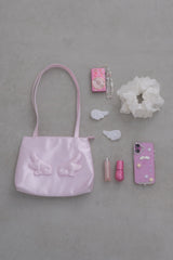 angel satin shoulder bag