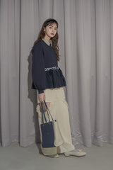 velours ribbon peplum cardigan