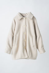 lace docking wool coat