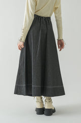 made in Japan tuck denim skirt