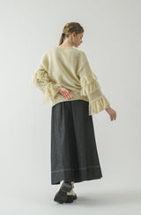 made in Japan tuck denim skirt