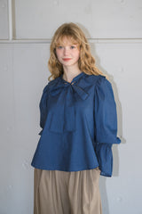 bowtie ribbon frill blouse