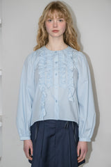front frill blouse