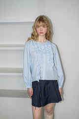 front frill blouse