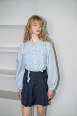 front frill blouse