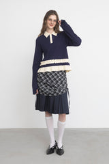 frill polo shirt