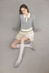 frill polo shirt