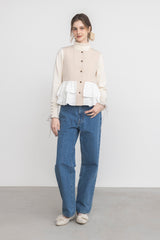 peplum lady vest
