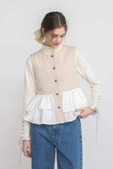 peplum lady vest