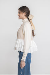 peplum lady vest