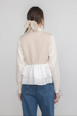 peplum lady vest