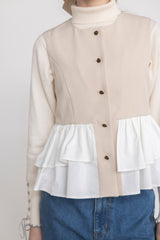 peplum lady vest