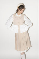 peplum lady vest
