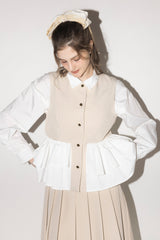 peplum lady vest