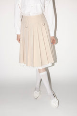 layered medium pleats skirt