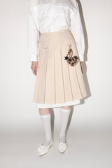 layered medium pleats skirt
