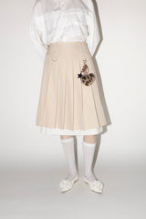 layered medium pleats skirt