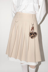 layered medium pleats skirt