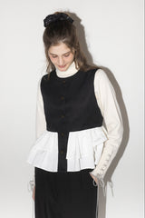 peplum lady vest