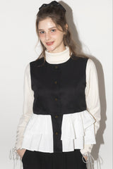 peplum lady vest