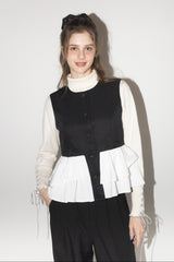 peplum lady vest