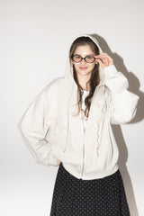heart frill hoodie
