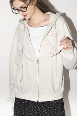 heart frill hoodie