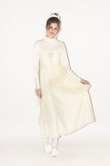 dot × rose corsage cami onepiece