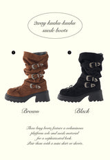 2way kushu-kushu suede boots