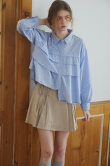 2way ribbon belt mini skirt (NEW COLOR)